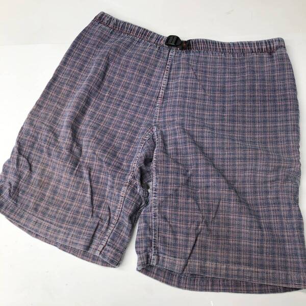 90s USA製 GRAMICCI グラミチ ハーフパンツ Sサイズ 編み込み生地 褪せ感あり