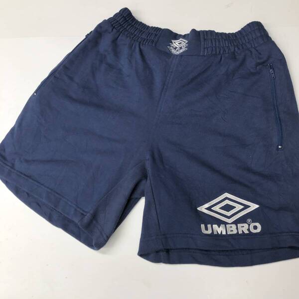 90s UMBRO PRO TRAINING アンブロ スウェットハーフパンツ ネイビー W36サイズ