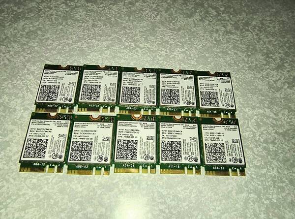 10枚セットIntel インテルDual Band Wireless-N 7260NGW Bluetooth 無線LAN Wi-Fiカード 1