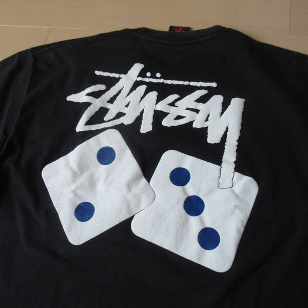 ★即決送込★都市LTD STUSSY ダイス サイコロ T-shirt Tee 半袖 old oldstussy オールド ステューシー M 黒タグ vintage US古着 xl 町田