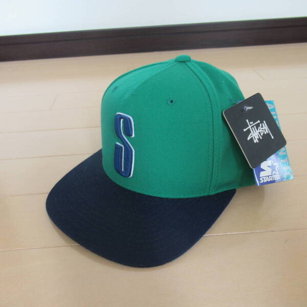 ★即決送込★未使用 STUSSY cap hat 帽子 キャップ オールド old STARTER スタータートラッカー スナップバック ステューシー ネイビー