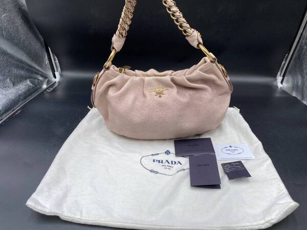 ★PRADA プラダ ピンクベージュ ショルダーバッグ BR4243