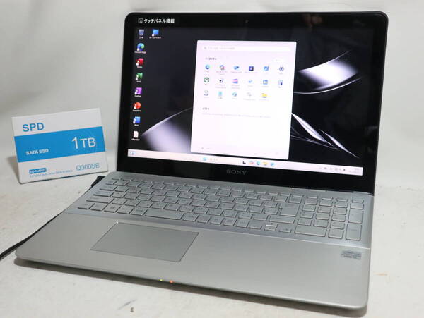 ★ FULL HD ★ VAIO Fit Core i7 ★ タッチパネル★ win 11 ≪ 爆速仕様 ≫メモリ12G /SSD1TB(新品)/WebCam/ WiFi/Blu-ray/office2024