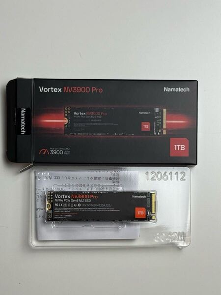 【新品・高品質】NAMATECH Vortex NV3900 Pro 1TB NVMe M.2 SSD|PCIe 3.0対応|日本メーカー|3年保証付