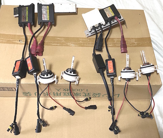 HID バラスト HIDballast コンバージョンキット 12V 55W 4個 中古 薄型 スリム 電力安定器 ヘッドライト H7 アダプター付 E46に使用