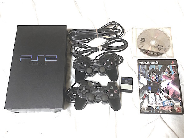 ソニー SONY プレイステーション2 PlayStation2 プレステ2 PS2 SCPH-39000 本体 付属品一式 デュアルショック2 x2 ソフト2個付 動作確認品