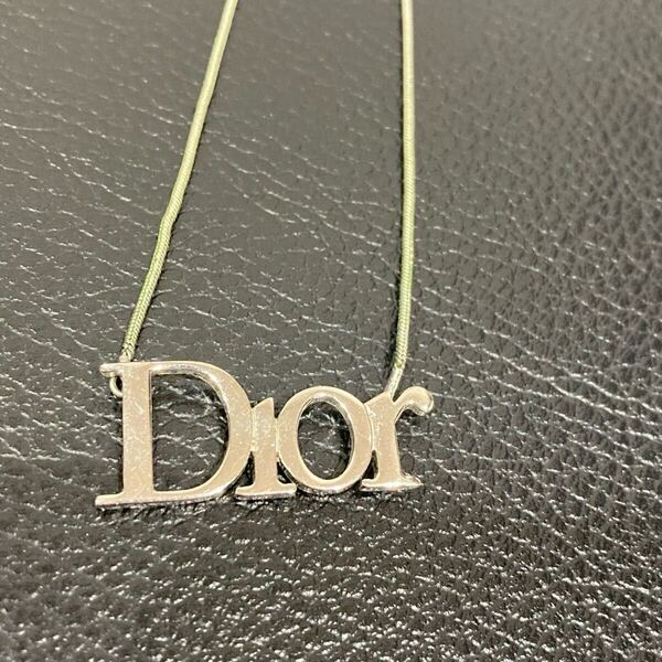 Christian Dior 美品物 クリスチャンディオール アクセサリー ネックレス ロゴ シルバーカラー チョーカー レディース 正規品 人気商品