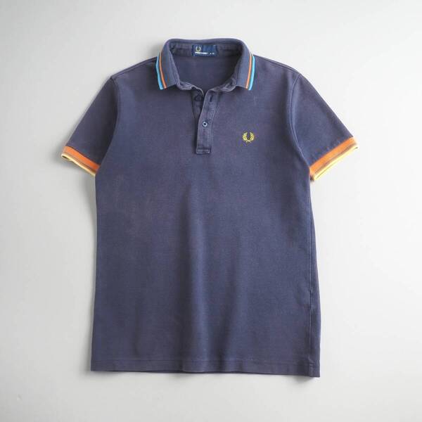 フレッドペリー Fred Perry 正規品 ポロシャツ 半袖 ネイビー メンズ