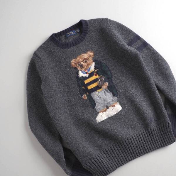 ラルフローレン Ralph Lauren 正規品 ニット セーター ポロベア グレー 美品