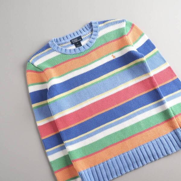 ラルフローレン Ralph Lauren 正規品 ニット セーター ボーダー柄 マルチカラー レディース 美品
