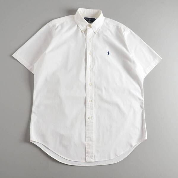 ラルフローレン Ralph Lauren 綿100% BDシャツ 半袖 ホワイト ビッグサイズ メンズ 美品