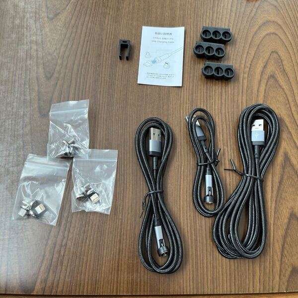 705p1018☆マグネット-充電ケーブル 7ピン 3A急速充電+データ通信 For Phone Type-C-充電ケーブル 3in1 充電コード