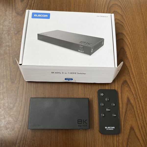 705p2306☆ エレコム HDMI 切替器 8K 60Hz 3入力1出力 リモコン付き