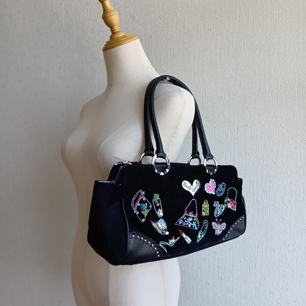 Think Bee! シンクビー ハンドバッグ 刺繍 ハート