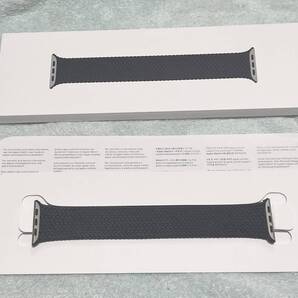 【匿名送料無料】即決 Apple純正 ブレイデッドソロループ 42mm/44mm/45mm対応 サイズ8 ミッドナイト MT7W3FE/A★純正伸縮素材バンド