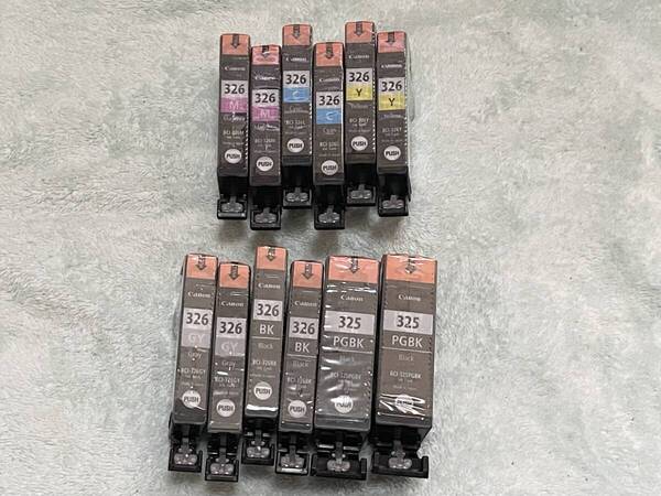 【匿名送料無料】新品即決【計12本】Canon純正インク6色 BCI-326 BK/GY/M/C/Y+325 PGBK★PIXUS MG8230/MG8130/MG6230/MG6130対応