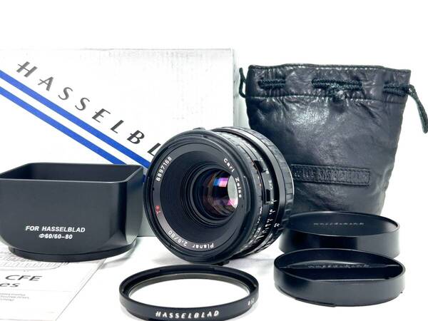 【送料込】美品 箱 フード付 ハッセルブラッド Hasselblad Carl Zeiss Planar CFE 80mm f/2.8 T* Lens