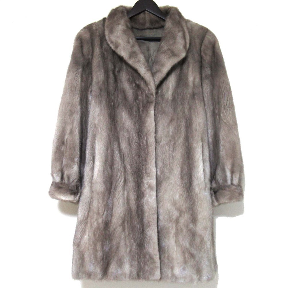 ミンクロングコート☆大きいサイズ　ブルーアイリスミンク　毛並み柔らか‼️ ミンクロングコート☆大きいサイズ ブルーアイリスミンク 毛並み