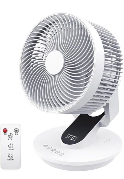 サーキュレーター4Dランダム送風 卓上扇風機 DCモーター 究極静音 30畳対応 6段階風量 上下左右首振り DCサーキュレーター リモコン