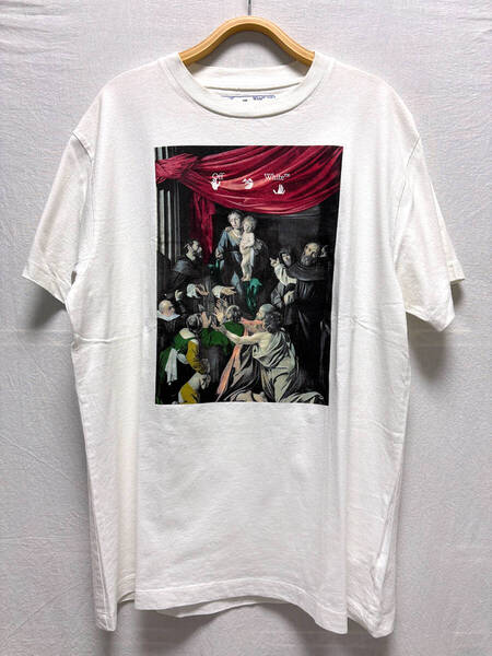 古着 Off-White Caravaggio Painting S/S Over White T オフホワイト カラヴァッジョペインティング オーバーサイズTシャツ|XS|ホワイト