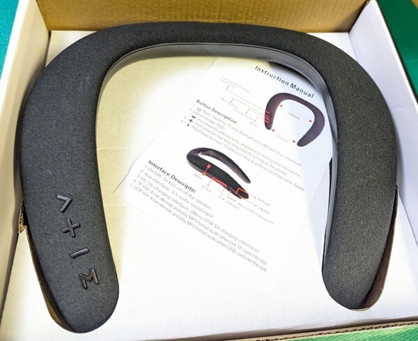 スピーカー ネックスピーカー Bluetoothスピーカー マイク内蔵 3Dサラウンドサウンド 軽量 肩掛け IPX 4防水 Zoom/Skype