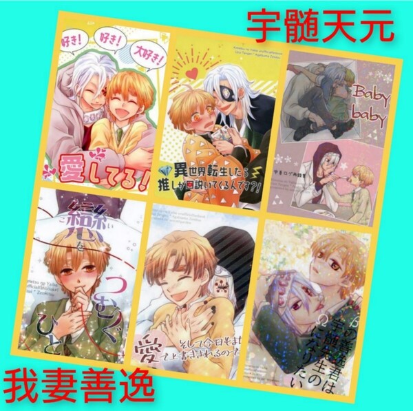 宇善6冊◆鬼滅の刃 同人誌 宇髄天元 我妻善逸 secret garden あさぎ 同梱・バラ売り不可 完売品