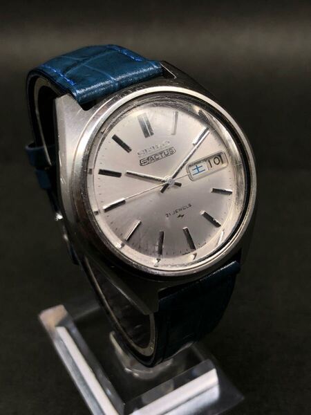 名品◆セイコー【5アクタス】亀戸精工舎1976年製造◆シルバーダイヤル◆自動巻き◆機械測定平置き±15秒(現状数値好調)