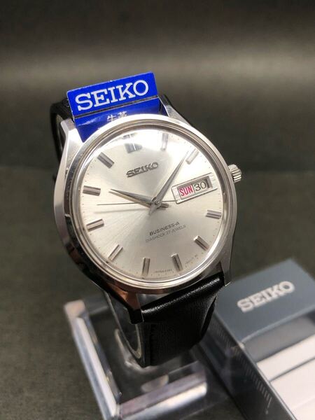極稀少◆良コンディション◆セイコー【ビジネス-A】1967年製造◆SEIKO純正新品ベルト◆27石/自動巻◆機械測定平置±0〜10秒(測定数値好調)