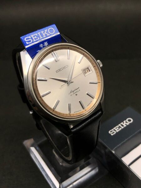 極希少◆良コンディション◆セイコー【スカイライナー】SEIKO新品ベルト◆諏訪精工舎1968年/手巻◆機械測定平置き±0〜10秒(測定数値好調)