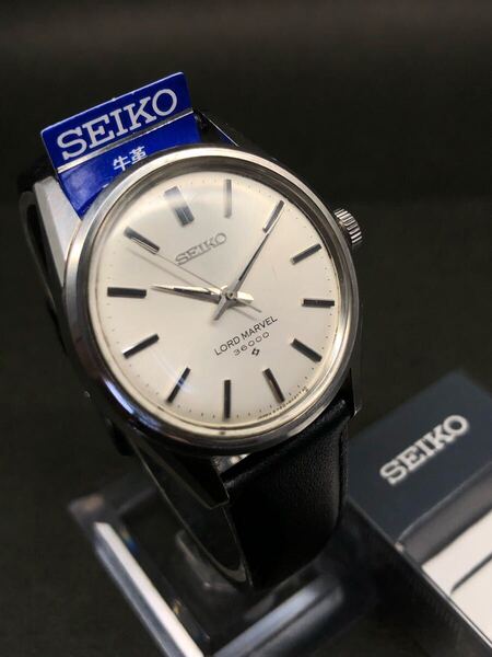極希少◆セイコー【ロードマーベル36000】諏訪精工舎1967年製造◆SEIKO純正新品ベルト◆手巻◆機械測定平置き現状±0〜10秒(測定数値好調)