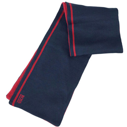 ●未使用品　HUGO BOSS ヒューゴボス ウールマフラー　刺繍ロゴ ○未使用品 HUGO BOSS ヒューゴボス ウールマフラー 刺繍ロゴ
