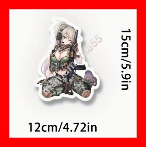 ステッカーNo.880 PC 車 バイク デカール 防水 女の子 アニメ 痛車 サバゲー ミリタリー 戦闘中断 休憩だいじだよ~ 在庫2入荷未定