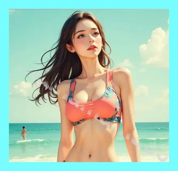 No.a211 キャンバスポスター 40x60cm キャンバス生地 インクアート 芸術 アート ポスター 夏空の向こうに