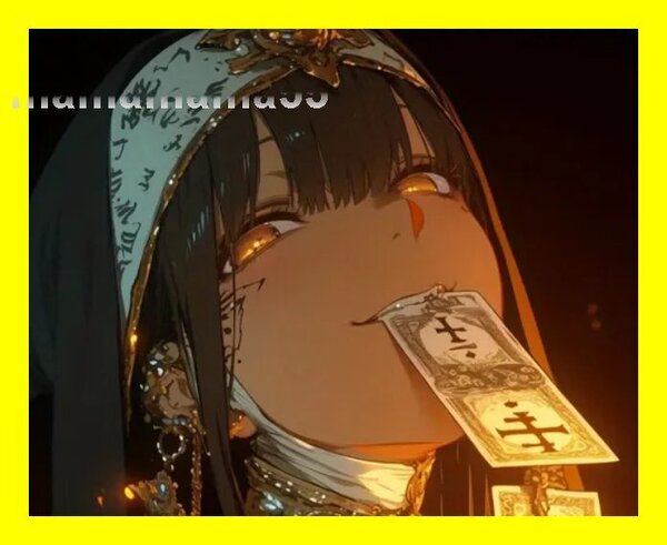 No.a183 キャンバスポスター 30x40cm キャンバス生地 インクアート 芸術 アート ポスター 反転呪術 どっちが先かな?