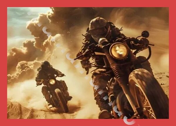 No.a208 キャンバスポスター 40x60cm キャンバス生地 インクアート 芸術 アート ポスター 砂塵嵐のレーサー