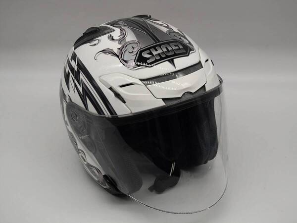 SHOEI ショウエイ J-FORCEIII BLITZER ジェイ-フォーススリー ブリッツァー J-FORCE3 WHITE/GREY ジェットヘルメット Mサイズ