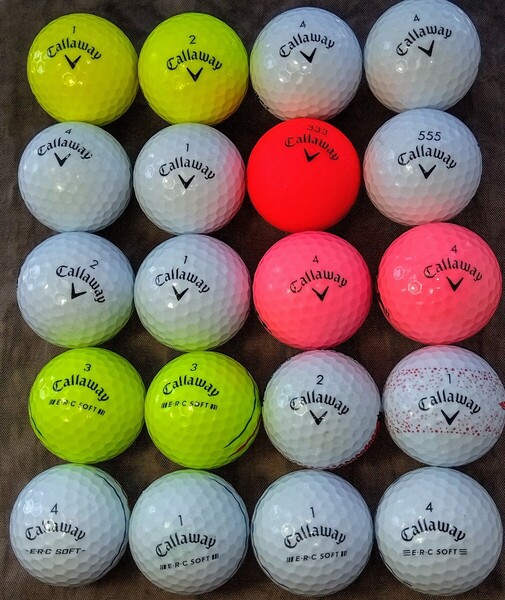◆Callawayロストボール◆大人気のCallaway ERC SOFT 7個 SUPERSFOT 7個ERC 2個 MAX 4個 合計20個セット いかがですか? キャロウェイ