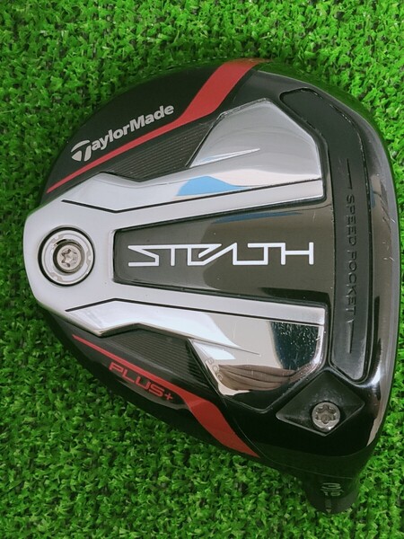 【送料無料】(FH231)TaylorMade テーラーメイド STEALTH PLUS+ ステルスプラス 15° 15度 3W スプーン ヘッド単品 ヘッドカバー付