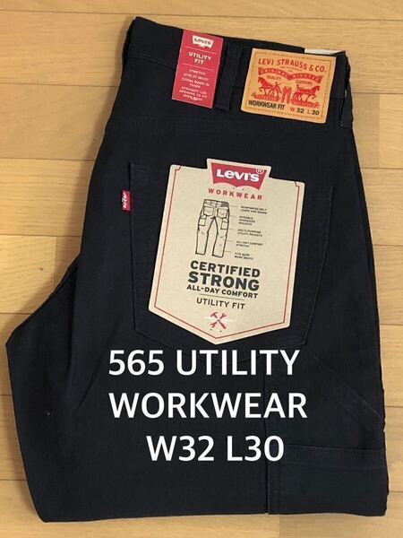 Levi's WORKWEAR 565 UTILITY CANVAS BLACK W32 L30
