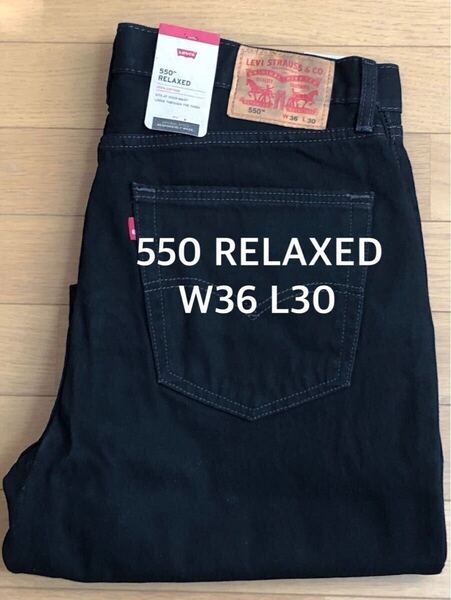 Levi's 550 RELAXED FIT BLACK W36 L30