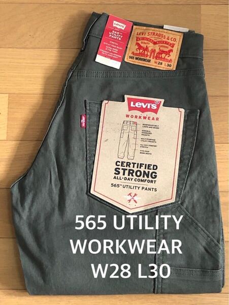 Levi's WORKWEAR 565 UTILITY OLIVE CANVAS W28 L30