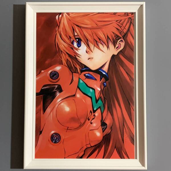 ■エヴァンゲリオン■「『CARMINE』 表紙イラスト 2010」/A4額装品/スタンド付/貞本義行/惣流・アスカ・ラングレー G2838