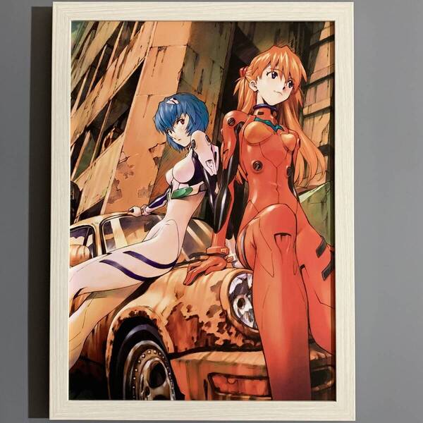 ■エヴァンゲリオン■「CARMINE #1」/A4額装品/貞本義行/アスカ/レイ/貴重イラスト/印刷物/インテリア G2839