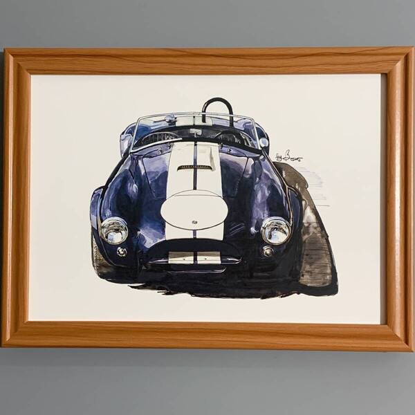 ■BOW/池田和弘■「Cobra 289 1983」/B5額装品/旧車/貴重イラスト/印刷物/インテリア G2871