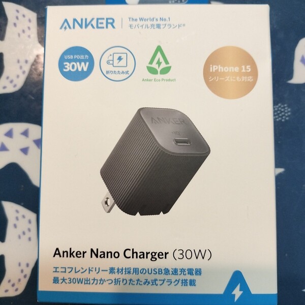 anker nano charger 30w 急速充電器 ブラック PD対応