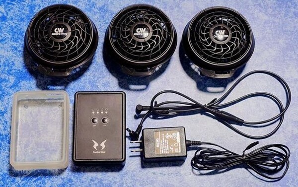 USED】SUN-S サンエス 空調風神服用 リチウムイオンバッテリー RD9870J ファンセット