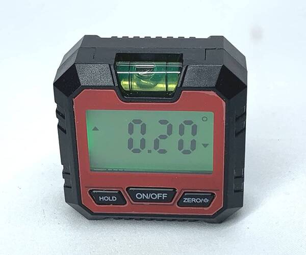 デジタル傾斜計(気泡水平器付き)底面マグネット バックライト CTG-308003