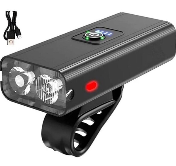 大容量5200mAh 自転車ライト USB充電式 1000ルーメン ト LED 自転車 IPX5防水 ヘッドライト 6つ調光モード 懐中電灯兼用 アルミ合金製