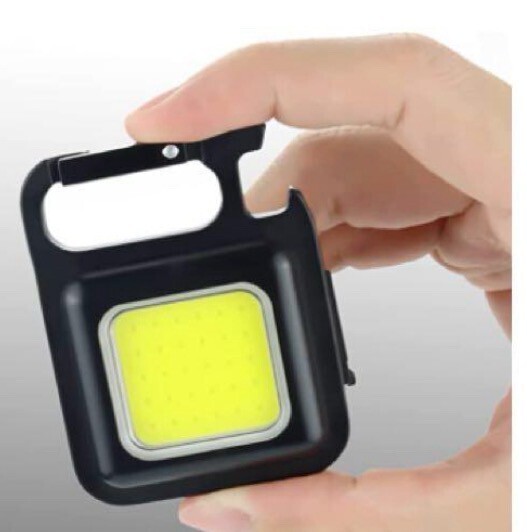 4個LED 投光器 COB 作業灯ミニ懐中電灯 USB充電式 キーホルダー式 超ミニ 45g 小型 軽量 800ルーメン 高輝度 4種点灯モード IPX4防水