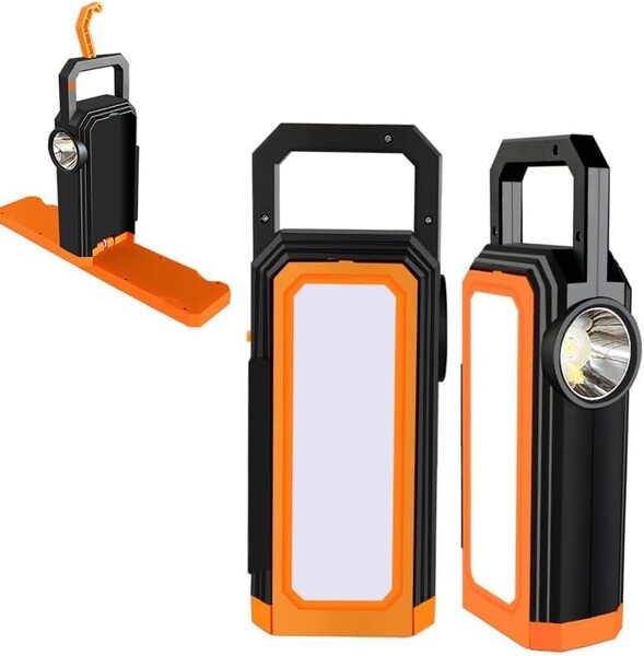 単品【2025新型】ソーラー ランタン LED ランタン キャンプランタン USB充電式ライト スマートフォン充電可能 小型無階調光 折りたたみ式